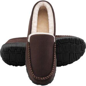👑Closed Toe Loafers Sneakers Men's Brown Soft Plush Slip On Warm Comfortable